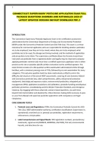 Connecticut Supervisory Pesticide Applicator Exam Full Package