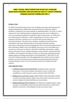 Cwb 2 Visual Weld Inspector Exam Full Package Questions Answers And Rationale