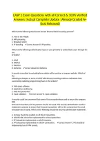 CASP 1 Exam Questions with all Correct & 100&percnt; Verified Answers &vert;Actual Complete Update &vert;Already Graded A&plus; &lpar;Just Released&rpar;