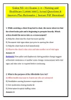 Galen NU 131 Exams 1&ndash;4 &ndash; Nursing and &NewLine;Healthcare I &lpar;2026&sol;2027&rpar; Actual Questions & &NewLine;Answers Plus Rationales &vert; Instant Pdf Download