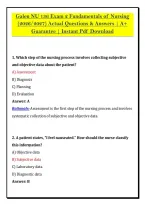 Galen NU 136 Exam 2 Fundamentals of Nursing &NewLine;&lpar;2026&sol;2027&rpar; Actual Questions & Answers &vert; A&plus; &NewLine;Guarantee &vert; Instant Pdf Download