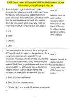 CASP Exam 1 with all Correct & 100&percnt; Verified Answers &vert;Actual Complete Update &vert;Already Graded A&plus;