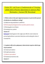 Galen NU 136 Exam 3 Fundamentals of Nursing &NewLine;&lpar;2026&sol;2027&rpar; Practice Questions & Answers Plus &NewLine;Rationales &vert; Instant Pdf Download 