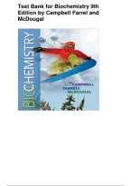Test Bank for Biochemistry&comma; 9th Edition by Mary K&period; Campbell&comma; Shawn O&period; Farrell & Owen M&period; McDougal &vert; All Chapters Complete &vert; Verified Questions & Answers &vert; Latest 2026&sol;2027 Update