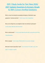 DSP 2 Study Guide for Test &lpar;New 2026&sol; 2027 Update&rpar; Questions & Answers &lbrace;Grade A&rcub; 100&percnt; Correct &lpar;Verified Solutions&rpar;