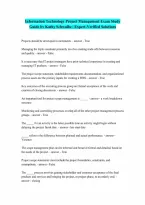 for Information Technology Project Management by Kathy Schwalbe Exam with correct Answers