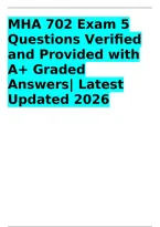 MHA 702 Exam 5 Questions and Answers &vert; A&plus; Graded Answers&comma; Job Interview Preparation&comma; Recruitment&comma; Resume Review&comma; Employment Interview Techniques and Legal Hiring Practices &vert; Instant Download &vert; Updated 2026&sol;2027