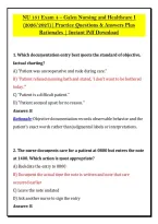 NU 131 Exam 4 &ndash; Galen Nursing and Healthcare I &NewLine;&lpar;2026&sol;2027&rpar;&vert; Practice Questions & Answers Plus &NewLine;Rationales &vert; Instant Pdf Download
