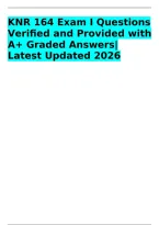 KNR 164 Exam I Questions and Answers &vert; A&plus; Graded Answers&comma; Exercise Science&comma; Exercise Physiology&comma; Harvard Fatigue Laboratory&comma; Physical Activity and Health&comma; Professional Certification&comma; Licensure&comma; CEUs&comma; ACSM&comma; NSCA&comma; NATA&comma; APTA and Acute Exercise Responses &vert; I