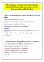 NU 136 Exam 4 &ndash; Fundamentals of Nursing Galen &NewLine;&lpar;2026&sol;2027&rpar; &vert;Practice Questions & Answers Plus &NewLine;Rationales &vert; Instant Pdf Download