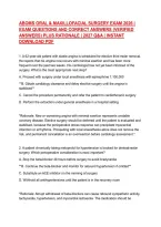 Aboms Oral & Maxillofacial Surgery Exam 2026 &vert; &NewLine;Exam Questions And Correct Answers &lpar;Verified &NewLine;Answers&rpar; Plus Rationale &vert; 2027 Q&A &vert; Instant &NewLine;Download Pdf