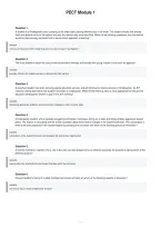Pect Module 1  Exam Q&A Study Guide And Comprehensive Review