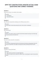 Eppp Test Construction Updated Actual Exam&NewLine;Questions And Correct Answers&NewLine;