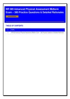  NR 509 Advanced Physical Assessment Midterm Exam 2026 &vert; 300 Practice Questions & Detailed Rationales &vert; Exam Prep