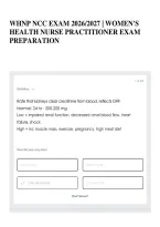 Whnp Ncc Exam 2026&sol;2027 &vert; Women's Health Nurse Practitioner Exam Preparation