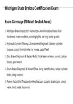 Michigan State Brakes Certification Exam Questions And Correct Verified Solutions Latest Update This Year- Just Released&period;pdf&NewLine;&NewLine;