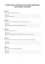 Ethics Final Updated Actual Exam Questions&NewLine;And Correct Answers