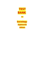 Test Bank for Sociology&comma; 18th Edition by John J&period; Macionis &vert; ISBN 9780137870363 &vert; All 25 Chapters Covered
