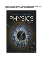 Test Bank for Physics&comma; 12th Edition by John D&period; Cutnell&comma; Kenneth W&period; Johnson&comma; David Young & Shane Stadler &vert; ISBN 9781119773610 &vert; All 32 Chapters Covered