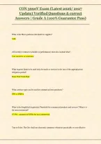 CON 3990V Exam 2026&sol;2027 &vert; Practice Questions & Answers with Rationales &vert; Latest Exam Prep Study Guide