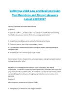 California CSLB Law and Business Exam &ndash; Practice Test Questions and Answers 2026&sol;2027