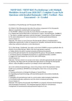 Midterm Exam&colon; NRNP 6645 &sol; NRNP 6645 Psychotherapy with Multiple Modalities Actual Exam 2026&sol;2027 &vert; Complete Exam-Style Questions with Detailed Rationales &vert; 100&percnt; Verified &ndash; Pass Guaranteed &ndash; A&plus; Graded