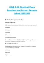 California CSLB C-10 Electrical Contractor Exam &ndash; Practice Questions and Answers 2026&sol;2027