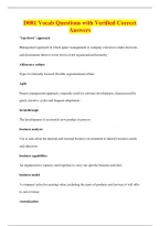 D081 Vocab Questions with Verified Correct&NewLine;Answers