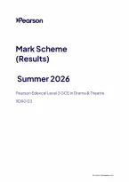 Edexcel A Level Drama and Theatre 9DR0&sol;03 June 2026 Paper 3 Mark Scheme