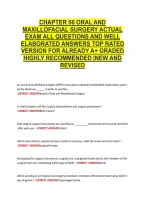 Chapter 56 Oral And &NewLine;Maxillofacial Surgery Actual &NewLine;Exam All Questions And Well &NewLine;Elaborated Answers Top Rated &NewLine;Version For Already A&plus; Graded &NewLine;Highly Recommended &vert;New And &NewLine;Revised 