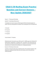 California CSLB C-39 Roofing Trade Exam &ndash; Practice Questions and Answers 2026&sol;2027