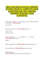 Oral And Maxillofacial Surgery &NewLine;Boards Grade A&plus; Complete Exam &NewLine;Questions And 100&percnt; Verified &NewLine;Answers &lpar;2026&sol;2027&rpar; Pass &NewLine;Guarantee 