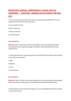 Respiratory Nursing&colon; Comprehensive Clinical Practice &NewLine;Assessment &mdash; Questions&comma; Answers And Rationales For 2026&NewLine;2027