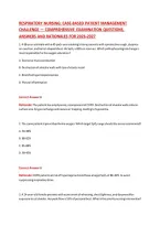 Respiratory Nursing&colon; Case-Based Patient Management &NewLine;Challenge &mdash; Comprehensive Examination Questions&comma; &NewLine;Answers And Rationales For 2026-2027