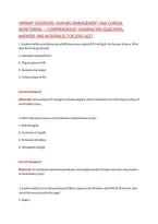 Urinary Disorders&colon; Nursing Management And Clinical &NewLine;Monitoring &mdash; Comprehensive Examination Questions&comma; &NewLine;Answers And Rationales For 2026-2027