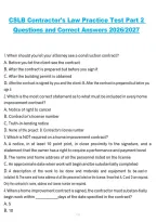 California CSLB Contractor&rsquo;s Law Practice Test Part 2 &ndash; Practice Questions and Answers 2026&sol;2027