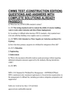 Cwms Test &lpar;Construction Edition&rpar; Questions And Answers With Complete Solutions Already Passed&excl;&excl;&excl;