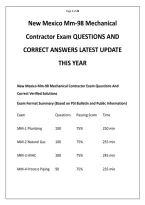 he New Mexico MM-98 Mechanical Contractor Examination evaluates qualifying agents on the administrative standards&comma; safety regulations&comma; technical trade codes&comma; and operational engineering mechanics required to execute residential&comma; commercial&comma; and industrial