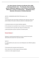 Fire Alarm Systems Technician Certification Exam 2026&colon;&NewLine;Professional Practice Test &mdash; Fire Detection&comma; Alarm Initiating&NewLine;Devices&comma; Notification Appliances&comma; Control Panels&comma; Circuit Design&comma;&NewLine;NFPA Codes&comma; Testing & Troubleshooting &mdash; 190 Multiple-Choice&NewLine;Question