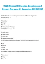 California CSLB General B Contractor Exam &ndash; Practice Questions and Answers 2026&sol;2027