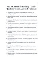 NSG 320 Adult Health Nursing I Exam 4 Questions&comma; Correct Answers & Rationales