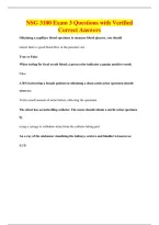 NSG 3100 Exam 3 Questions with Verified&NewLine;Correct Answers