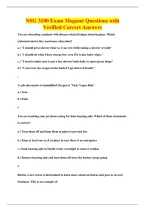 NSG 3100 Exam Megaset Questions with&NewLine;Verified Correct Answers