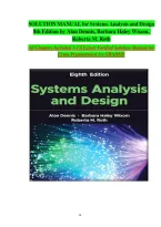 Solution Manual for Systems Analysis and Design&comma; 8th Edition by Alan Dennis&comma; Barbara Wixom&comma; Roberta M&period; Roth