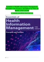 Essentials of Health Information Management 5th Edition &mdash; Test Bank&comma; Chapters 1&ndash;10