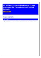 NR 509 Exam 3 &ndash; Chamberlain Advanced Physical Assessment 2026 &vert; 300 Practice Questions & Detailed Rationales &vert; Exam Prep