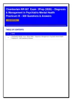 Chamberlain NR 607 Exam 3 Prep 2026 &vert; Diagnosis & Management in Psychiatric-Mental Health Practicum III &vert; 500 Practice Questions & Answers &vert; Exam Review