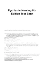 Psychiatric Nursing 8th Edition Test Bank &ndash; Boyd & Luebbert