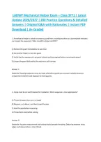 LADWP Mechanical Helper Exam &ndash; Class 3771 &vert; Latest Update 2026&sol;2027 &vert; 100 Practice Questions & Detailed Answers &vert; Original Q&A with Rationales &vert; Instant PDF Download &vert; A&plus; Graded