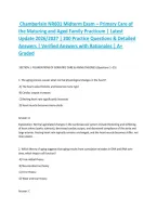 Chamberlain NR601 Midterm Exam &ndash; Primary Care of the Maturing and Aged Family Practicum &vert; Latest Update 2026&sol;2027 &vert; 200 Practice Questions & Detailed Answers &vert; Verified Answers with Rationales &vert; A&plus; Graded